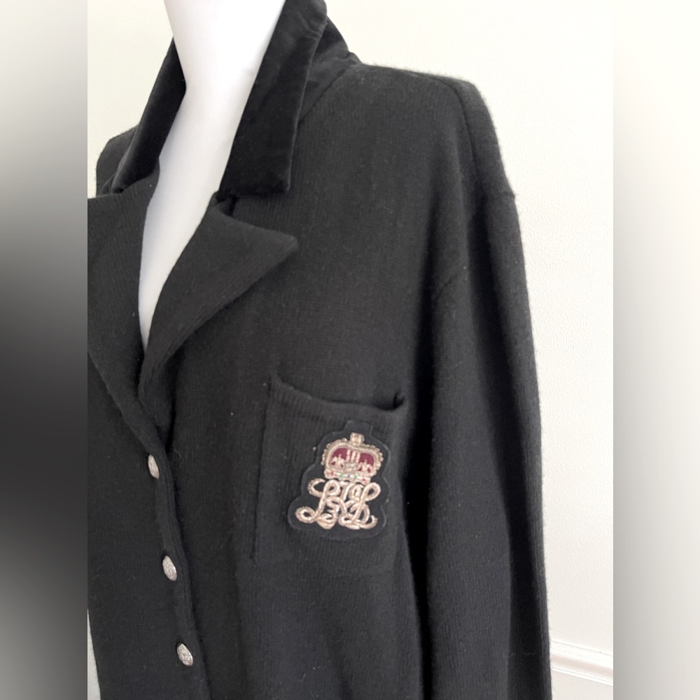 Ralph Lauren LRL Vintage Preppy Cashmere Wool Sweater Blazer  Cardigan NEW